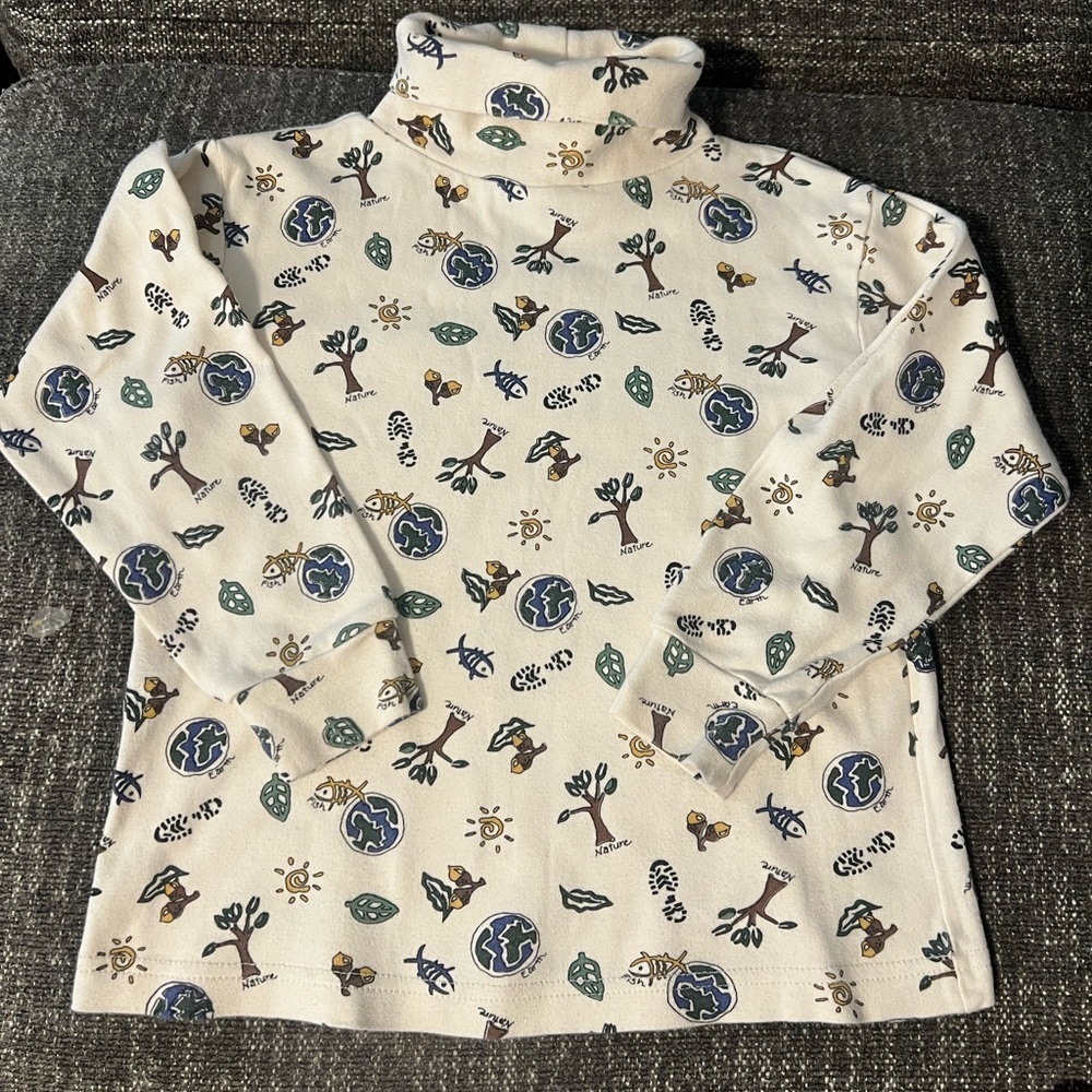 Vintage Eagle's Eye Kids 90s Farm Nature Long Sleeve Turtleneck Shirt